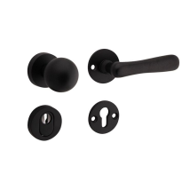 Mi Satori knop/kruk op rozet - SKG Linea mat zwart rechts