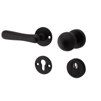 Mi Satori knop/kruk op rozet - SKG Linea mat zwart