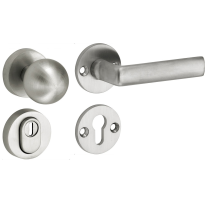 Mi Satori knop/kruk op rozet - SKG Padania mat nikkel / mat nikkel PVD rechts
