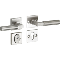 Mi Satori kruk/kruk op rozet - SKG Bauhaus mat nikkel / mat nikkel PVD rechts