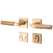 Mi Satori kruk/kruk op rozet - SKG Bauhaus messing antiek links