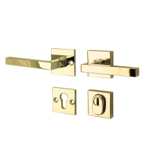Mi Satori kruk/kruk op rozet - SKG Kare bauhaus messing pvd links