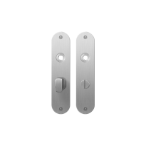 Plaatschild GPF1100.12 WC55/8 grote knop RVS geborsteld