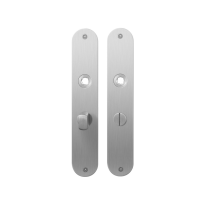 Plaatschild GPF1100.21 WC57/5 normale knop RVS geborsteld