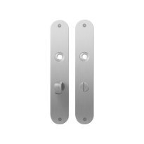 Plaatschild GPF1100.21 WC63/8 normale knop RVS geborsteld