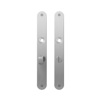 Plaatschild GPF1100.23 WC57/5 normale knop RVS geborsteld