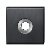 Rozet GPF1100.02P1R 50x50x8mm PVD antraciet rechtsdraaiend