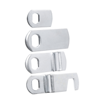 Sluitlip 69 vlak met haak L=38mm uitsparing horizontaal