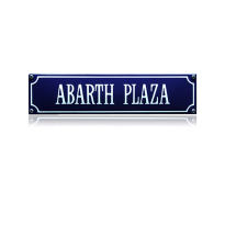 SS-01 emaille straatnaambord 'Abarth Plaza'