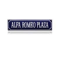 SS-04 emaille straatnaambord 'Alfa romeo plaza'