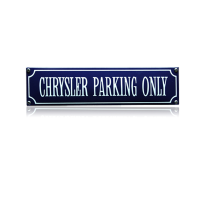 SS-16 emaille straatnaambord 'Chrysler parking only'