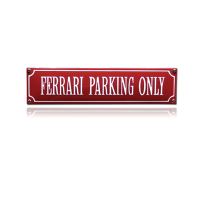 SS-26 emaille straatnaambord 'Ferrari Parking Only'