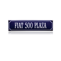 SS-27 emaille straatnaambord 'Fiat 500 Plaza'