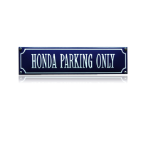 SS-39 emaille straatnaambord 'Honda parking only'