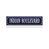 SS-40 emaille straatnaambord 'Indian Boulevard'