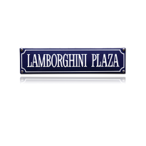 SS-48 emaille straatnaambord 'Lamborghini plaza'
