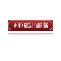 SS-62 emaille straatnaambord 'Moto Guzzi Parking'