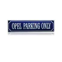 SS-68 emaille straatnaambord 'Opel parking only'
