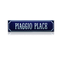 SS-69 emaille straatnaambord 'Piaggio place'