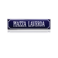SS-70 emaille straatnaambord 'Piazza Laverda'