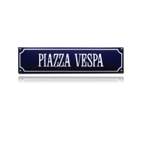 SS-71 emaille straatnaambord 'Piazza Vespa'