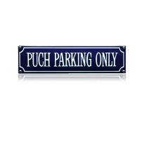 SS-75 emaille straatnaambord 'Puch parking only'