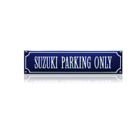 SS-85 emaille straatnaambord 'Suzuki parking only'