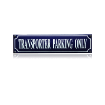 SS-87 emaille straatnaambord 'Transporter parking only'