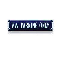 SS-94 emaille straatnaambord 'VW parking only'