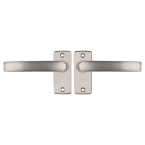 Starx Blok deurkruk op rechthoekige rozet 90x41mm Aluminium F9