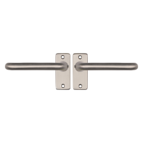 Starx Coupe deurkruk op rechthoekige rozet 90x41mm Aluminium F9