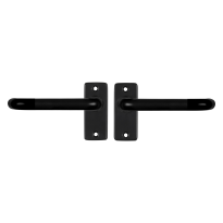 Starx Coupe deurkruk op rechthoekige rozet 90x41mm zwart
