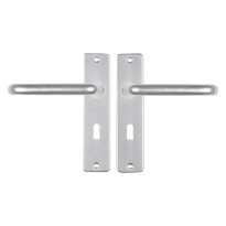 Starx Coupe deurkruk op schild 180x41mm BB56 Aluminium F1