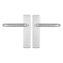 Starx Coupe deurkruk op schild 180x41mm blind Aluminium F1