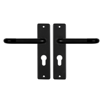 Starx Coupe deurkruk op schild 180x41mm PC55 zwart