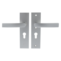 Starx deurkruk op kortschild SKG*** 195x50mm PC55 Aluminium F1