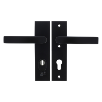 Starx deurkruk op kortschild SKG*** met kerntrekbeveiliging 195x50mm PC72 zwart