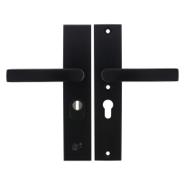 Starx deurkruk op langschild SKG*** met kerntrekbeveiliging 245x50mm PC55 zwart