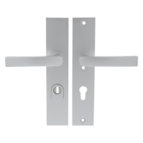 Starx deurkruk op langschild SKG*** met kerntrekbeveiliging 245x50mm PC72 Aluminium F1