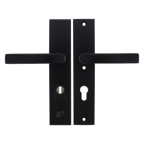 Starx deurkruk op langschild SKG*** met kerntrekbeveiliging 245x50mm PC72 zwart