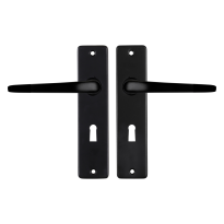 Starx Duim deurkruk op schild 180x41mm BB56 zwart