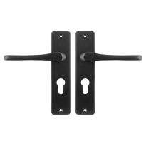 Starx Vlinder deurkruk op schild 180x41mm PC55 zwart