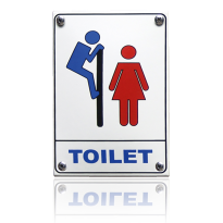 'Toilet' emaille pictogram rechthoekig