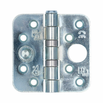 VEILIG Veiligheidsglijlagerscharnier 6512 ronde hoek 76x76mm zilver staal - set van 2