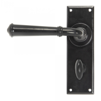 Wardlo deurkruk op schild 152x48mm WC57 smeedijzer zwart