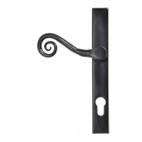 Wardlo deurkruk op schild 242x32mm PC92 links smeedijzer zwart