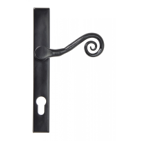 Wardlo deurkruk op schild 242x32mm PC92 rechts smeedijzer zwart