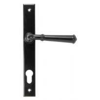 Wardlo deurkruk op schild 242x32mm PC92 smeedijzer zwart