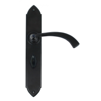 Wardlo deurkruk op schild 248x44mm WC57 smeedijzer zwart