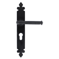 Wardlo deurkruk op schild 273x40mm PC47 smeedijzer zwart